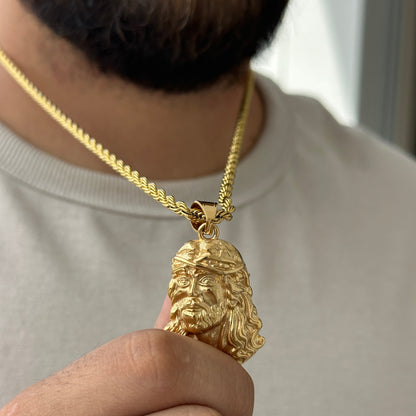 Cadena Lazo + Rostro Tallado (PULSERA GRATIS)