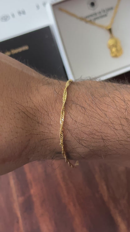 Cadena Singapur + Rostro Tallado