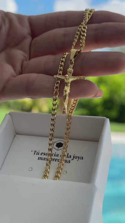 Cubana 3mm - 65cm  + Cristo Madero